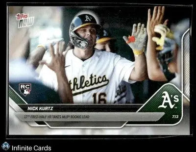 2025 Topps NICK KURTZ #424 17 1st Half HR Oakland Athletics RC