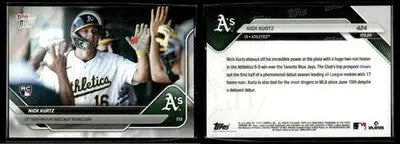2025 Topps NICK KURTZ #424 17 1st Half HR Oakland Athletics RC