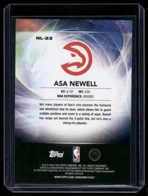 2025 Topps No Limit Asa Newell #NL-23 RC Basketball - Basketball Card Single