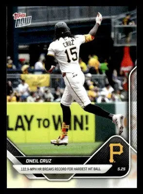2025 Topps Now #212 Oneil Cruz 122.9 MPH HR Breaks Record - Baseball Card Single