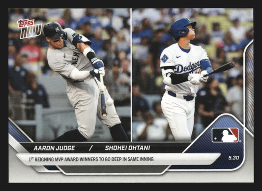 2025 Topps Now #239 Aaron Judge / Shohei Ohtani 1st Reigning MVPs Same Inning - Baseball Card Single