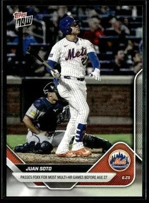 2025 Topps Now #351 Juan Soto Passes Foxx for most multi-HR games - Baseball Card Single