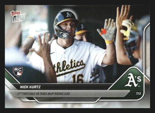 2025 Topps NOW #424 Nick Kurtz Athletics RC 17 1st-Half HR Lead