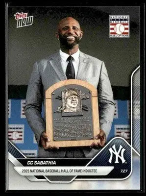 2025 Topps Now #473 CC Sabathia 2025 Hall of Fame Inductee - Baseball Card Single