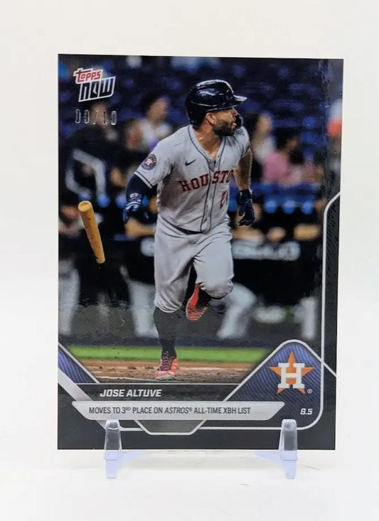 2025 Topps Now #519 Jose Altuve XBH Astros LIMITED Numbered /10 Black Parallel
