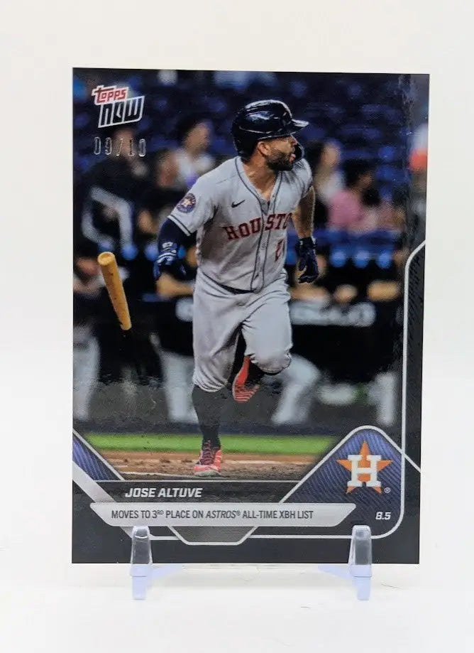 2025 Topps Now #519 Jose Altuve XBH Astros LIMITED Numbered /10 Black Parallel - Baseball Card Single
