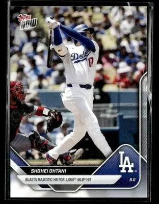 2025 Topps Now #527 Shohei Ohtani HR for 1,000th MLB Hit - Baseball Card Single