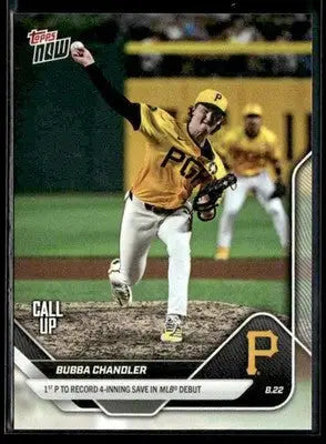 2025 Topps Now #592 Bubba Chandler 1st Pitcher with 4-Inning Save In MLB Debut - Baseball Card Single