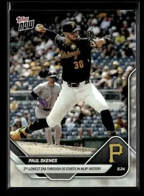 2025 Topps Now #603 Paul Skenes 2nd Lowest ERA in History Through 50 Starts - Baseball Card Single
