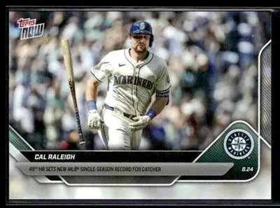 2025 Topps Now #604 Cal Raleigh 49th HR Sets MLB Record - Baseball Card Single