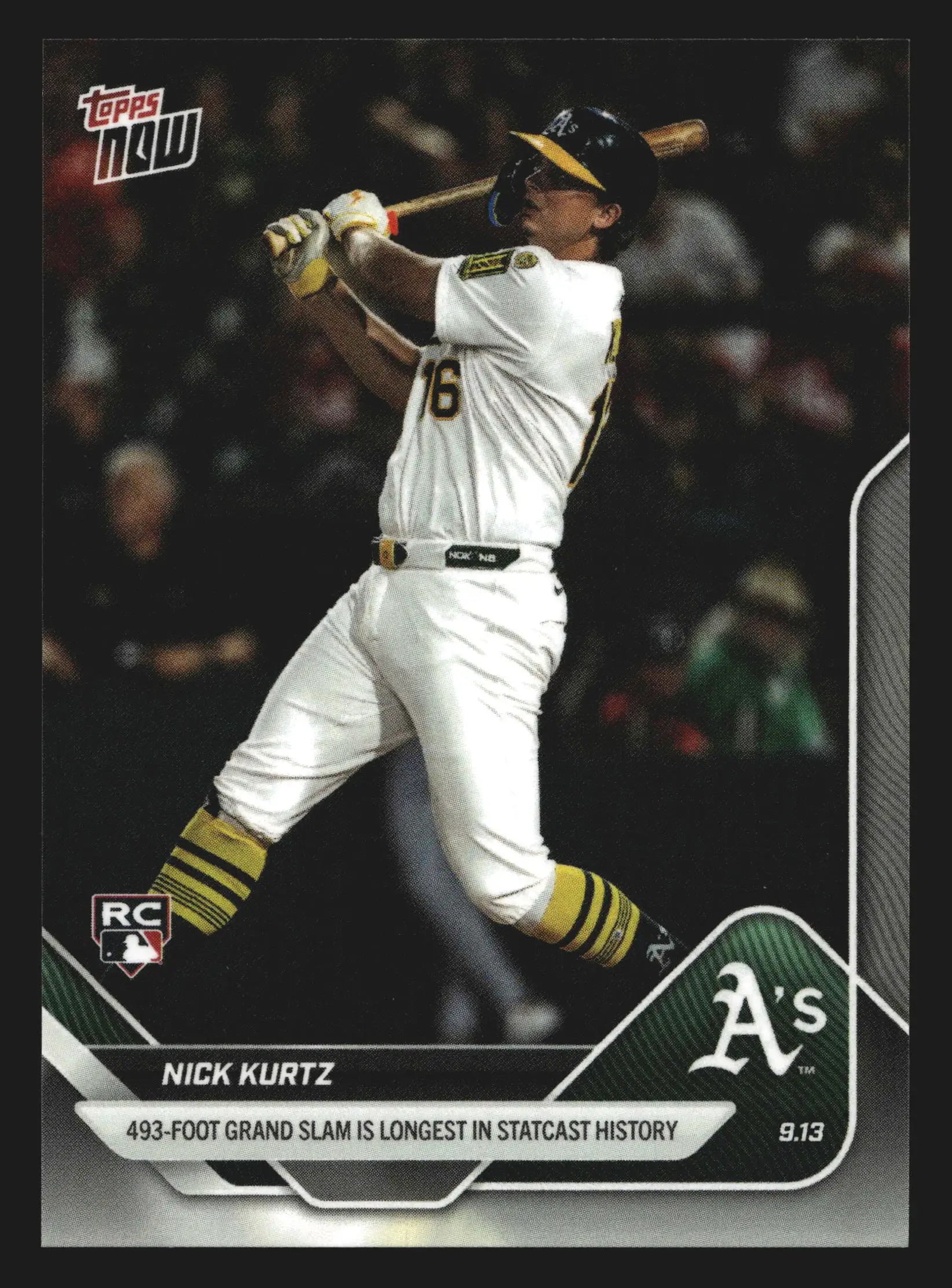 2025 Topps NOW #711 Nick Kurtz A’s RC 493-Foot Grand Slam