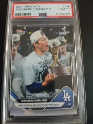 2025 TOPPS NOW - #926 YOSHINOBU YAMAMOTO. LA Dodgers. PSA 10. GEM MT - Baseball Card Single