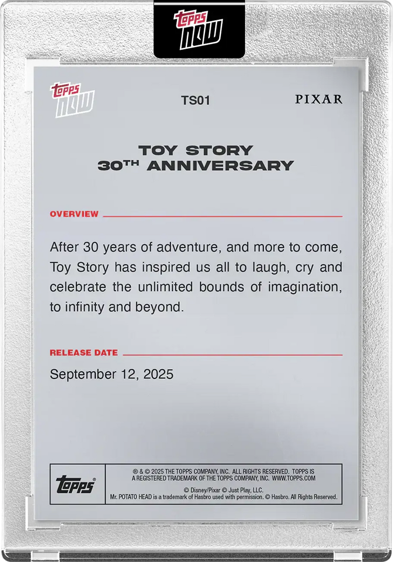 2025 Topps Now Disney Toy Story 30th Anniversary TS01 - Non-Sport Single