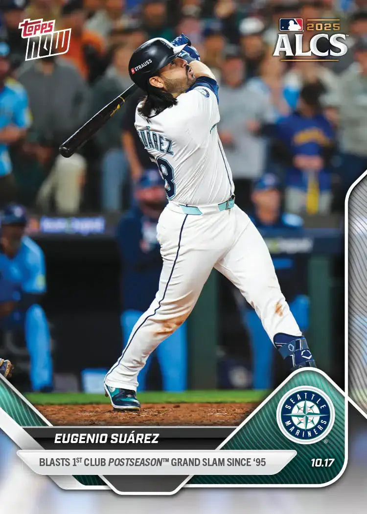 2025 Topps Now Eugenio Suarez Card 882 Blasts 1st Club Postseason Grand Slam - Baseball Card Single