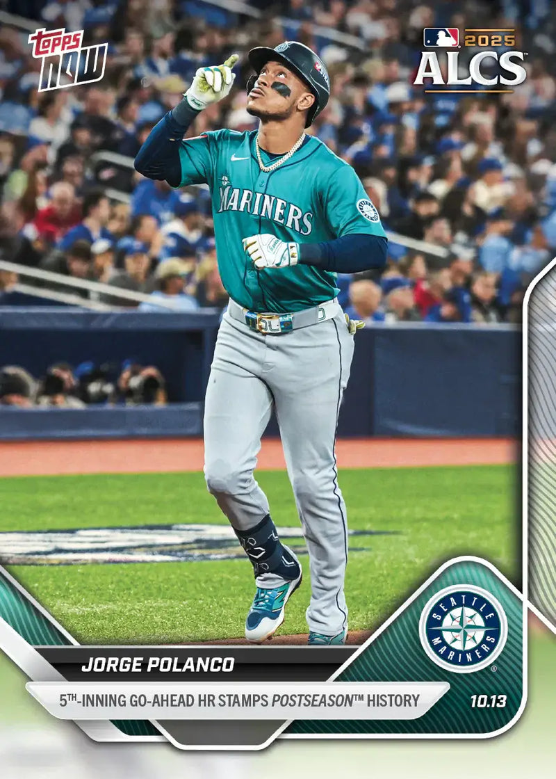 2025 Topps Now Jorge Polanco Card 864 5th Inning Go-Ahead Seattle Mariners - Baseball Card Single