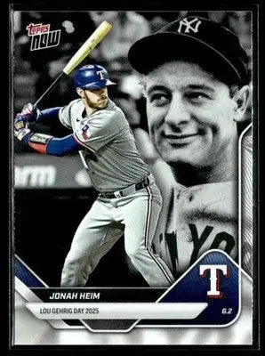2025 Topps Now Lou Gehrig Day: Presented by Sarah Langs #LGD-JH Jonah Heim - Baseball Card Single