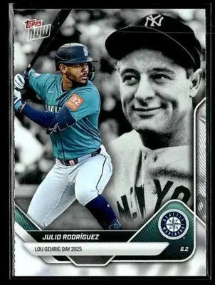 2025 Topps Now Lou Gehrig Day: Presented by Sarah Langs #LGD-JR Julio Rodriguez - Baseball Card Single