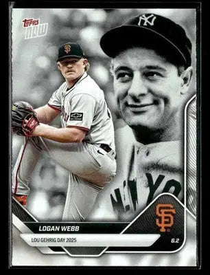 2025 Topps Now Lou Gehrig Day: Presented by Sarah Langs #LGD-LW Logan Webb - Baseball Card Single