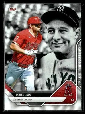 2025 Topps Now Lou Gehrig Day: Presented by Sarah Langs #LGD-MT Mike Trout - Baseball Card Single