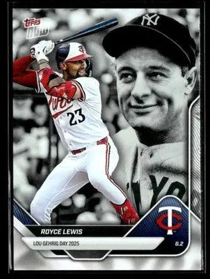 2025 Topps Now Lou Gehrig Day: Presented by Sarah Langs #LGD-RL Royce Lewis - Baseball Card Single