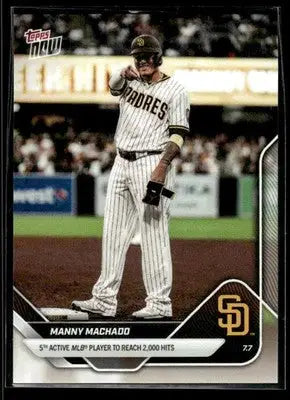 2025 Topps Now Manny Machado #397 5th Player to Reach 2000 Hits San Diego Padres