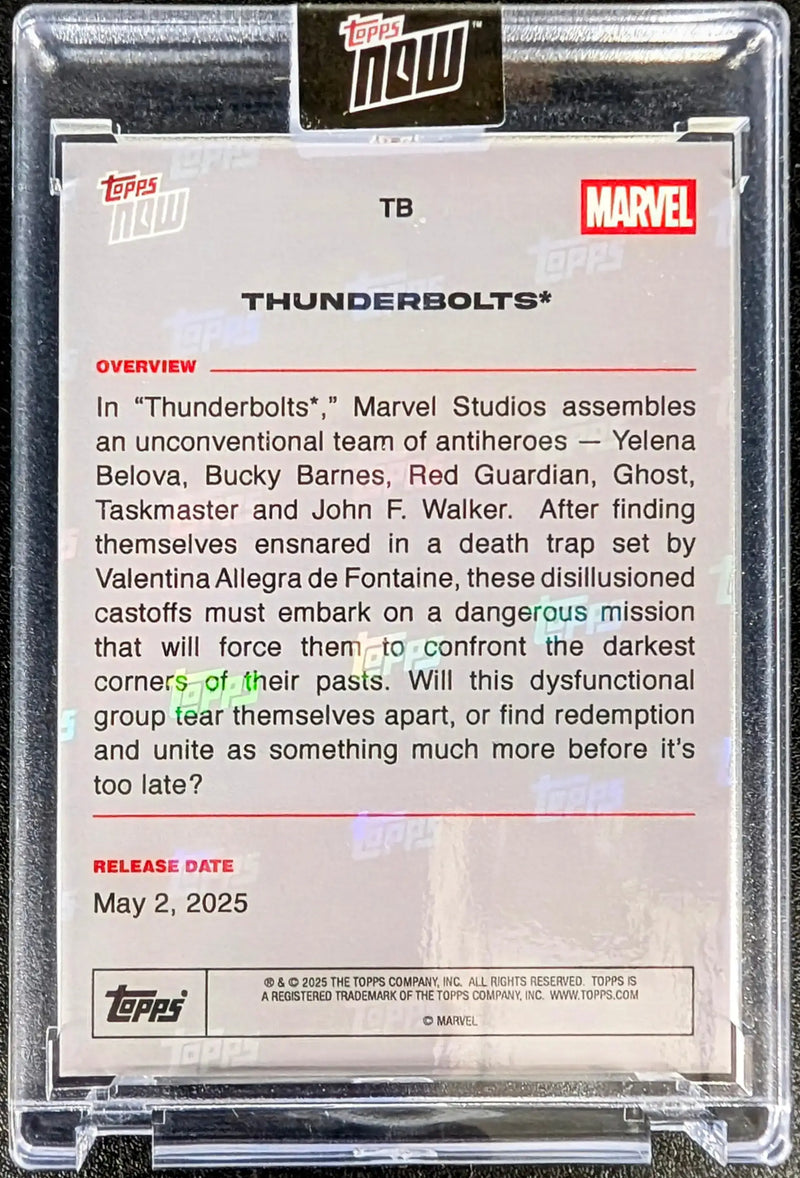 2025 Topps Now Marvel Thunderbolts* Card TB Blue Parallel #37/75 - Marvel Card Single