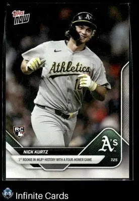 2025 Topps Now NICK KURTZ #464 RC Oakland Athletics RC