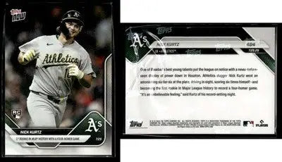 2025 Topps Now NICK KURTZ #464 RC Oakland Athletics RC