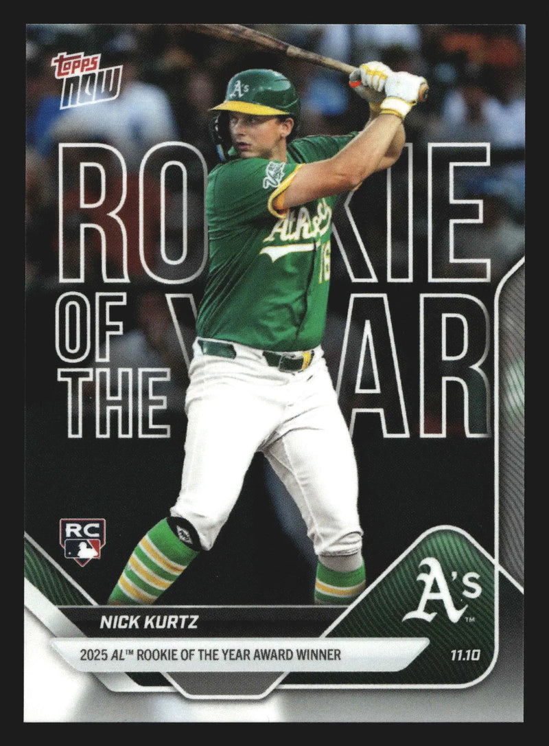 2025 Topps NOW #OS-2 Nick Kurtz Athletics RC AL Rookie of Year