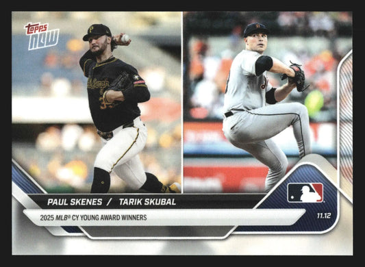 2025 Topps Now #OS-6 Paul Skenes / Tarik Skubal 2025 Cy Young Award Winners - Baseball Card Single