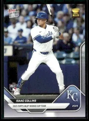 2025 Topps Now Rookie Cup Isaac Collins #RC-6 Kansas City Royals - Baseball Card Single