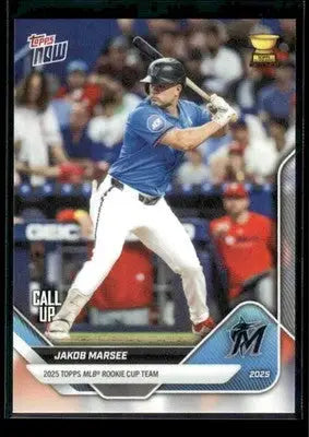 2025 Topps Now Rookie Cup Jakob Marsee #RC-8 Miami Marlins - Baseball Card Single