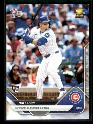 2025 Topps Now Rookie Cup Matt Shaw #RC-4 Chicago Cubs - Baseball Card Single