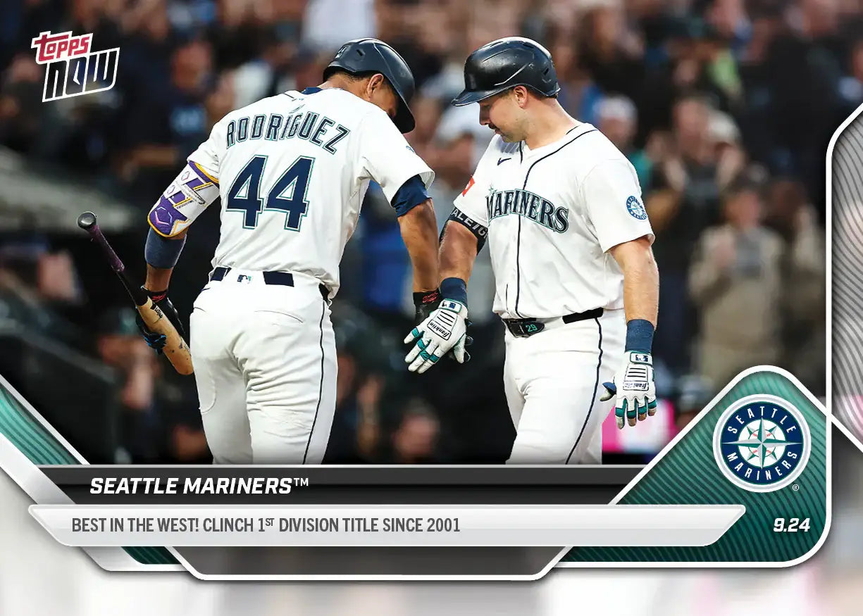 2025 Topps Now Seattle Mariners Division Title Card 762 - Baseball Card Single