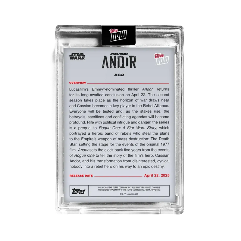 2025 Topps Now Star Wars Andor Season 2 Card AS2 - Star Wars Card Single