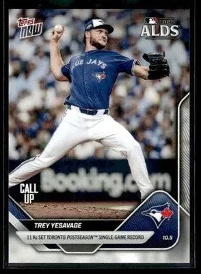 2025 Topps Now Trey Yesavage #826 Toronto Blue Jays