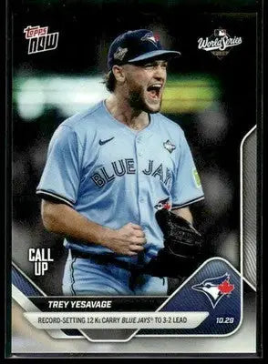 2025 Topps Now Trey Yesavage #913 Record Setting 12K’s PR/14,898 Blue Jays