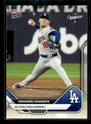 2025 Topps Now World Series Champions LA Dodgers Yoshinobu Yamamoto #WS-10 - Baseball Card Single