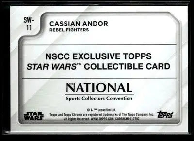 2025 Topps NSCC Exclusive #SW-11 Cassian Andor Refractor - Non-Sports Card Single