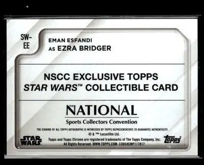 2025 Topps NSCC Exclusive #SW-EE Ezra Bridger Refractor Autographs #04/10 - Star Wars Card Single