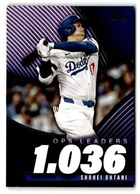 Shohei Ohtani baseball card from 2025 Topps OPS Bests collection with original gloss