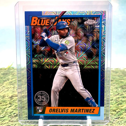 2025 Topps Orelvis Martinez RC 1990 Silver Pack Mojo Refractor T90C-42 Blue Jays - Baseball Card Single