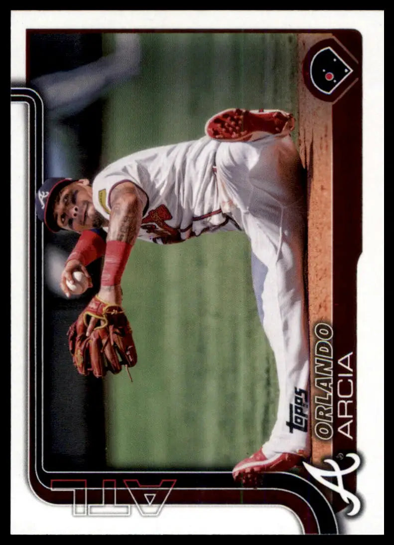 2025 Topps Orlando Arcia 154 Atlanta Braves NM - Baseball Card Single