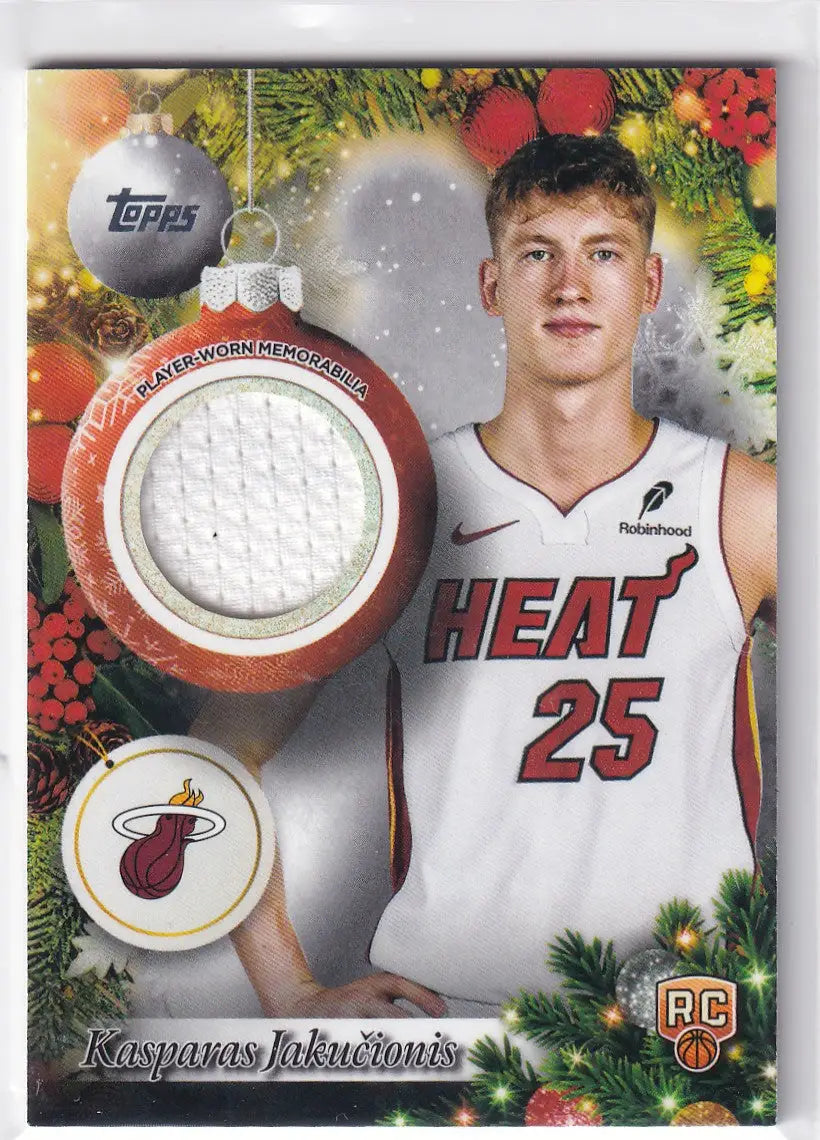 2025 TOPPS #PR-KJ KASPARAS JAKUCIONIS PATCH- MIAMI HEAT - Other