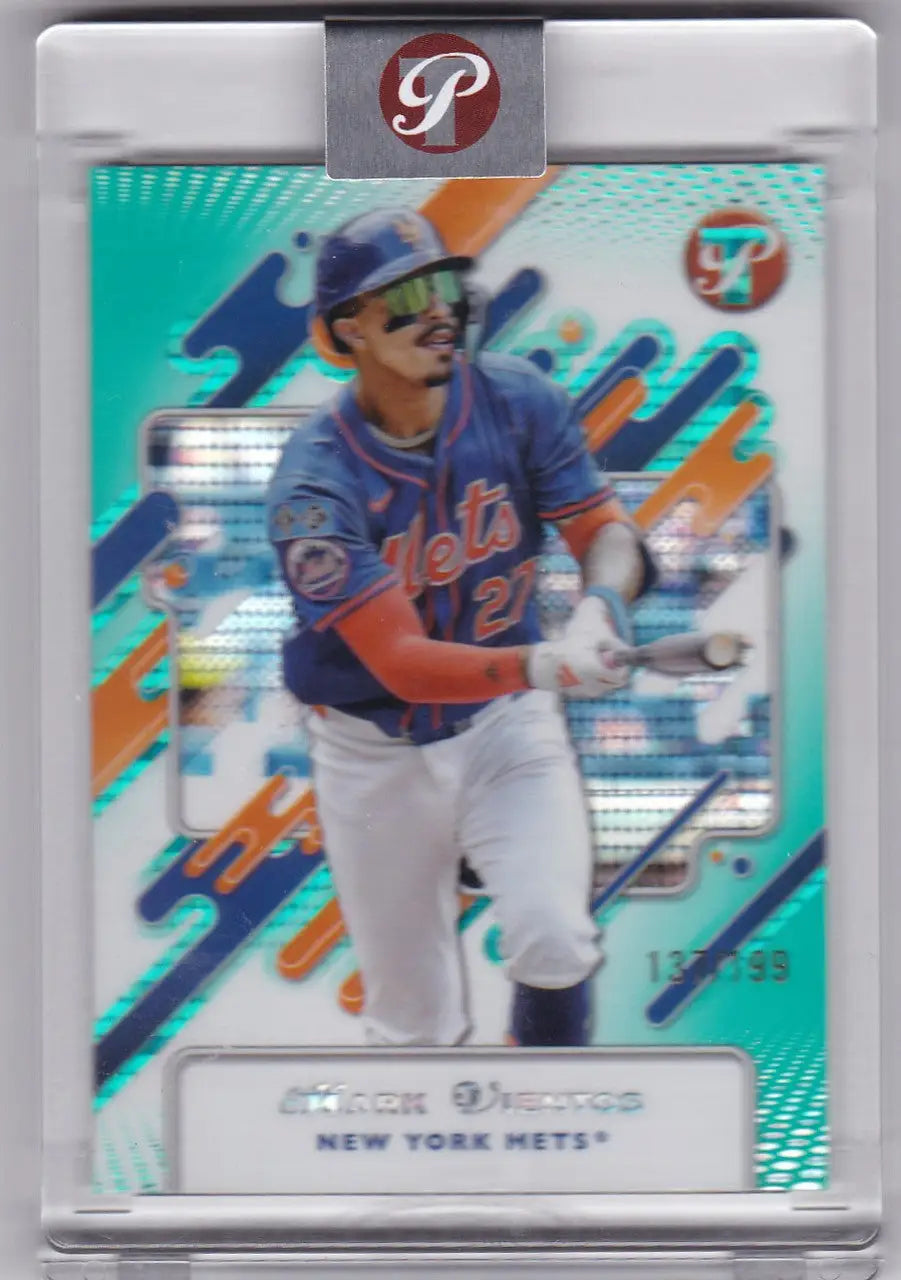 2025 Topps Pristine #174 Mark Vientos Aqua Refractor 137/199 New York Mets - Baseball Card Single