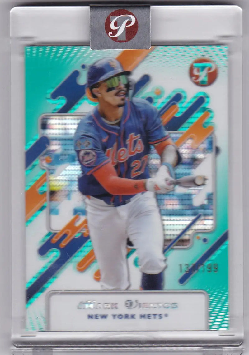 2025 Topps Pristine #174 Mark Vientos Aqua Refractor 137/199 New York Mets - Baseball Card Single