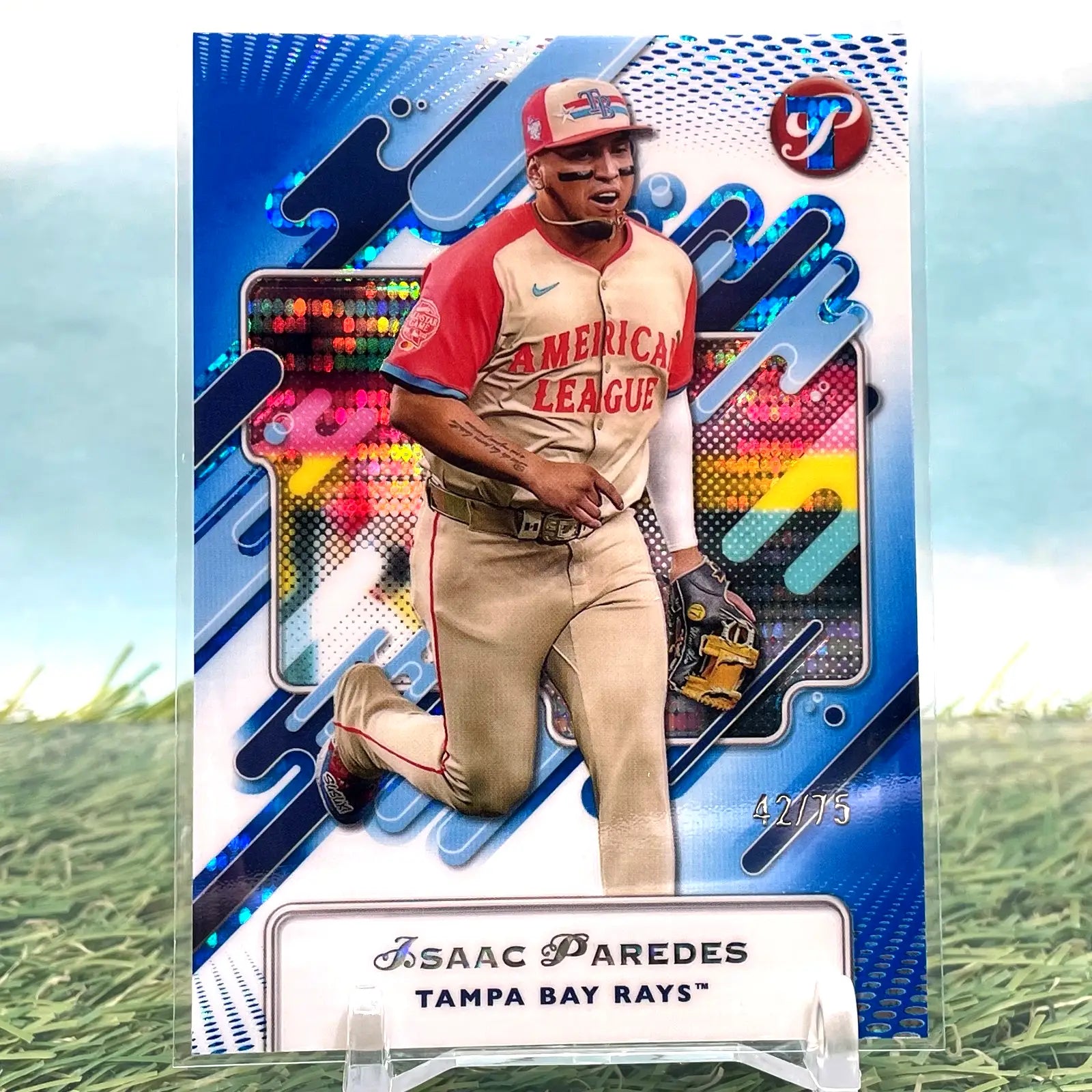 2025 Topps Pristine #263 Isaac Paredes Blue Refractor /75 Rays All-Star - Baseball Card Single
