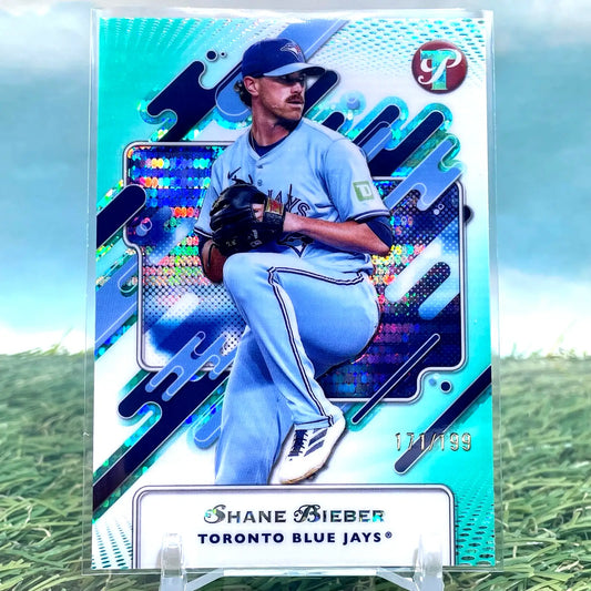 2025 Topps Pristine Aqua Encased #11 Shane Bieber /199 - Baseball Card Single