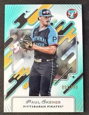 2025 Topps Pristine - Paul Skenes #285 Aqua Refractor /199 - Baseball Card Single