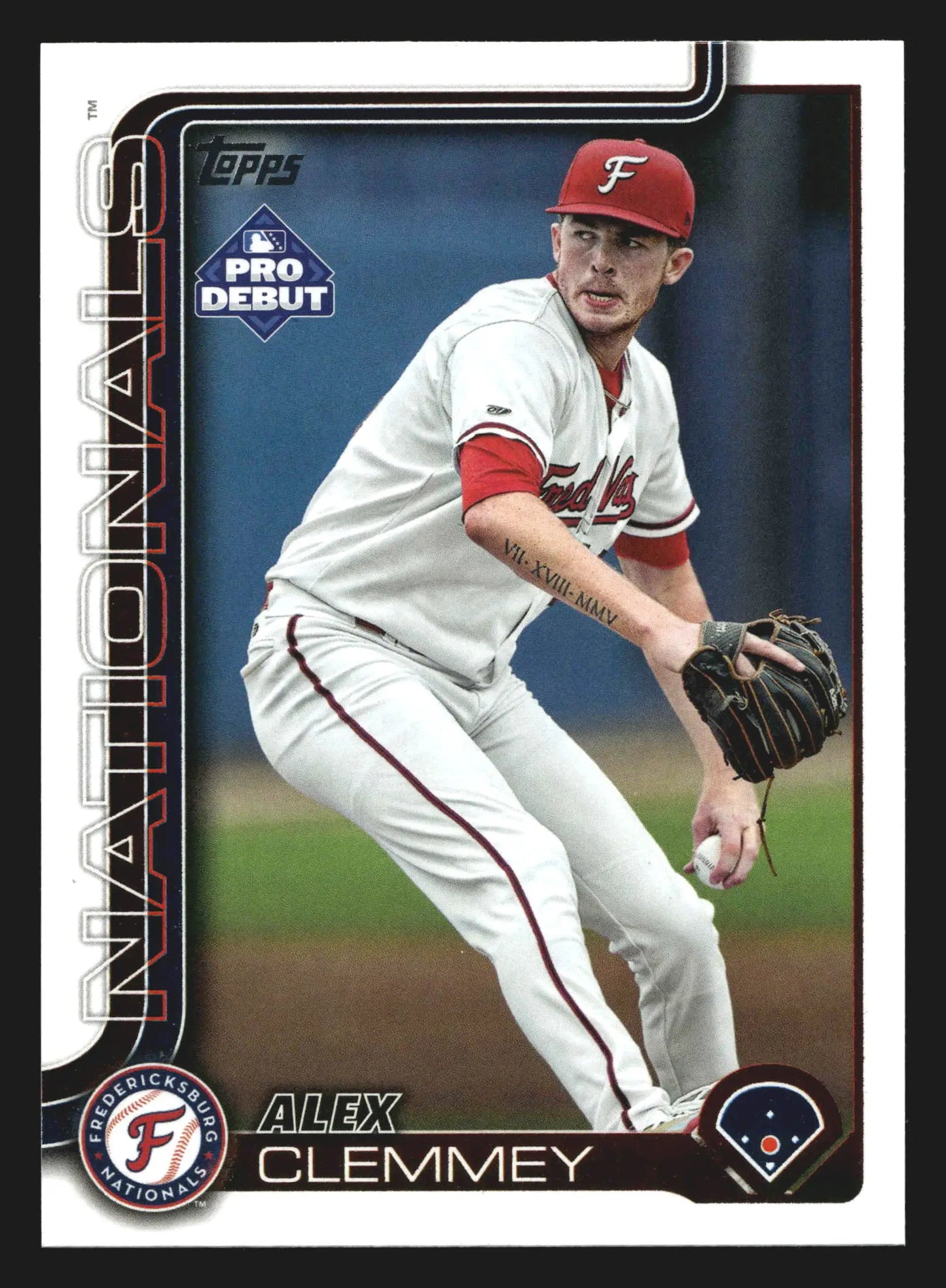 2025 Topps Pro Debut Alex Clemmey #PD-14 Fredericksburg Nationals - Baseball Card Single